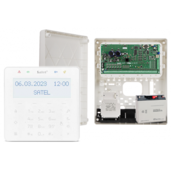 ZESTAW ALARMOWY SATEL INTEGRA 64 PLUS + INT-KSG2R-W + OPU-3P + AWT800 + 17Ah